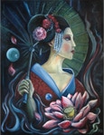 Geisha - dipinto ad olio