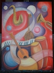 music instrument abstract art