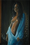 Female figure - asian girl - acrilic paint