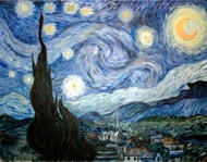 Vincent Van Gogh - notte stellata - dipinto ad olio