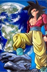 Goku sayan - acrilico